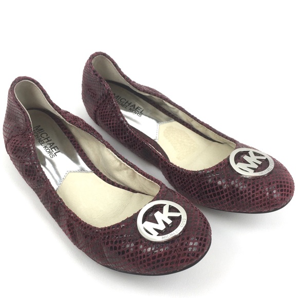 Michael Kors leather ballet flats python snake NEW - Picture 1 of 7